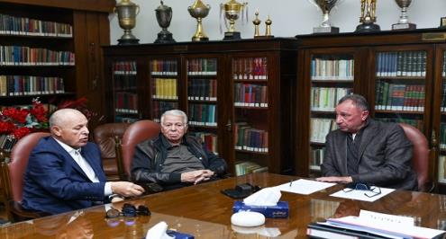 حضور حسن حمدي.. الخطيب يستقبل أبو ريدة في مقر الأهلي